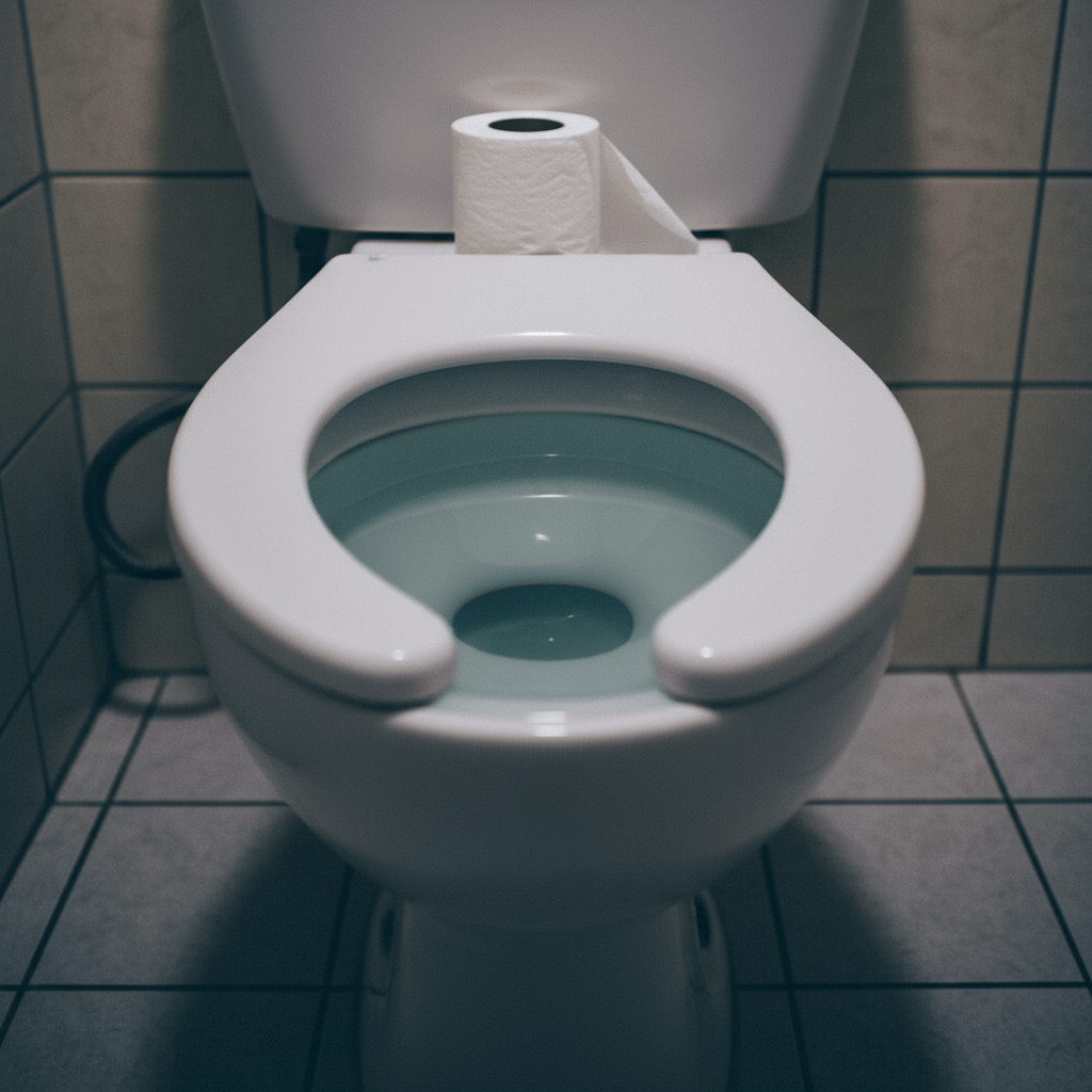 Toilette kurz vor dem Überlaufen