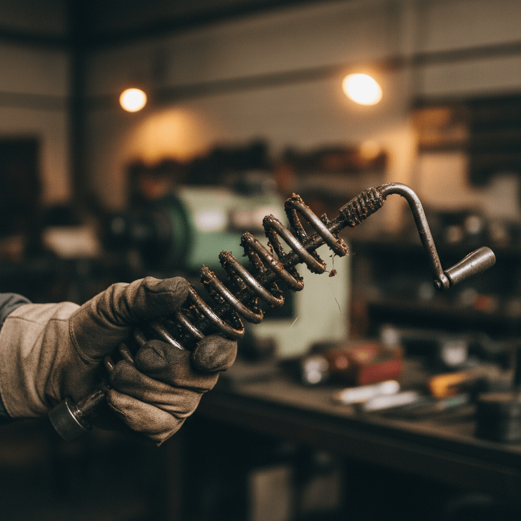 Spezialwerkzeug für das Rohre reinigen im Einsatz