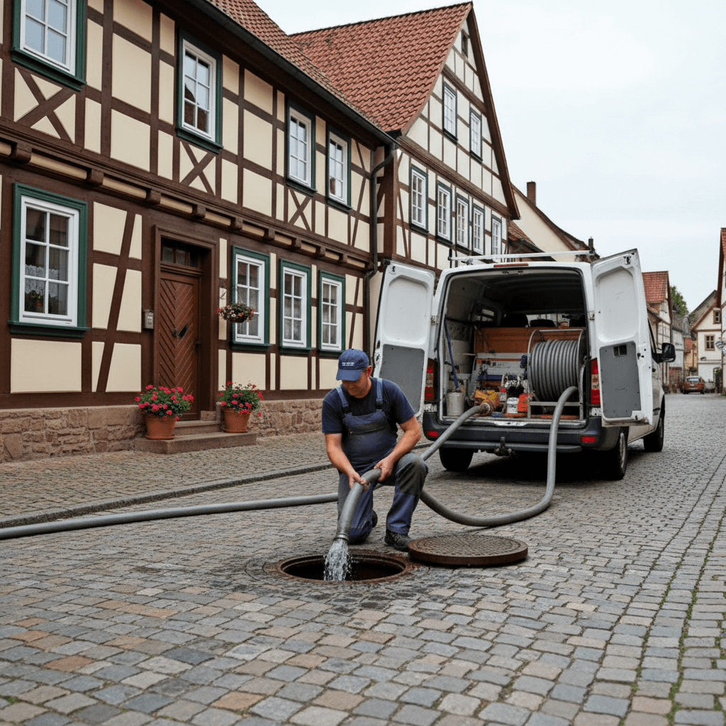 Offener Kanalschacht für Spülung